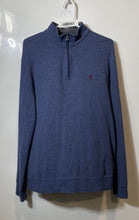 Load image into Gallery viewer, Polo Ralph Lauren Mens Navy Blue Heather 1/4 Zip Pullover Sweatshirt Size M
