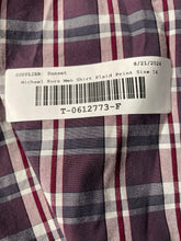 Load image into Gallery viewer, Michael Kors Mens Multicolor Plaid Print Long Sleeve Dress Shirt Size 16