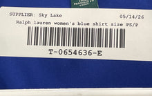 Load image into Gallery viewer, Lauren Ralph Lauren Womens Blue V-Neck Micro Pleated Pullover Blouse Top Sz PS/P