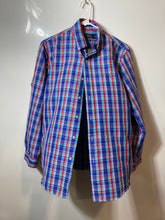 Load image into Gallery viewer, Polo Ralph Lauren Mens Blue Plaid Long Sleeve Classic Fit Button-Up Shirt Size M