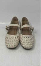 Load image into Gallery viewer, Kelly & Katie Womens Nia Beige Leather Perforated Mary Jane Flats Size 6.5M