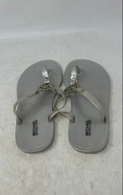 Load image into Gallery viewer, Michael Kors Womens Silver Jelly Slip-On Flat Thong Sandals Size 7