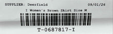 Load image into Gallery viewer, IO Womens Brown Printed Back Zip Pockets A-Line Skirt Size Medium With Tag