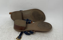 Load image into Gallery viewer, Tommy Hilfiger Womens Brown Navy Blue Block Thong Sandals Size 7
