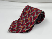 Load image into Gallery viewer, Christian Dior Mens Red Printed Keeper Loop Adjustable Formal Pointed Tie