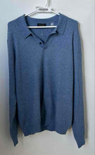 Load image into Gallery viewer, Tahari Mens Blue Long Sleeve Collared Pullover Polo Sweater Size Large