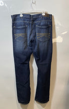 Load image into Gallery viewer, Express Mens Blake Blue Denim Loose Fit Low-Rise Bootcut Jeans Pants Sz W38xL34