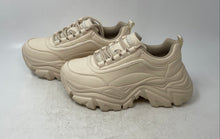 Load image into Gallery viewer, Kip Wok Womens Beige Lace-Up Low Top Chunky Platform Sneakers Shoes Size 8
