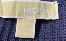 Load image into Gallery viewer, Michael Kors Womens Navy Blue Long Sleeve Pullover Sweater Size XL