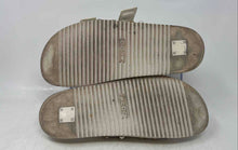 Load image into Gallery viewer, Aldo Womens Beige Open Round Toe Double Buckle Flat Heel Slide Sandals Size 9