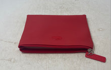 Load image into Gallery viewer, Lacoste Womens Red Turkish Airlines Zip Top Lined Amenity Travel Pouch Wallet