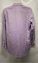 Load image into Gallery viewer, Perry Ellis Mens Purple Geometric Print Slim Fit Dress Shirt Size 14 1/2