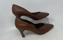 Load image into Gallery viewer, Norma Carini Womens Brown Leather Pointed Toe Slip-On Pump Heels Size 9M