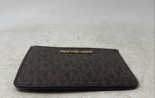 Load image into Gallery viewer, Michael Kors Womens Multicolor Signature Print ID Card Holder Coin Wallet