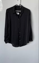 Load image into Gallery viewer, Tahari Womens Black Long Sleeve Collared Button-Up Shirt Size Small
