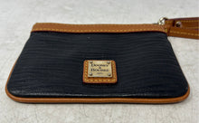 Load image into Gallery viewer, Dooney & Bourke Womens Black Brown Leather Zipper Wristlet Wallet