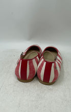 Load image into Gallery viewer, Manuela De Juan Womens Togo Red White Striped Buckle Mary Jane Shoes Size 37
