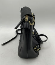 Load image into Gallery viewer, Unbranded Womens Black Faux Leather Adjustable Strap Magnetic Flap Backpack