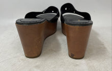 Load image into Gallery viewer, Tommy Hilfiger Womens Wrynn Brown Black Leather Platform Slide Sandals Size 9.5M