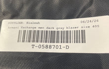 Load image into Gallery viewer, Armani Exchange Mens Dark Gray Long Sleeve Notch Lapel Two-Button Blazer Sz 40S