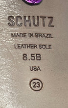 Load image into Gallery viewer, Schutz Womens Vikki Purple Tie Stiletto Heel Strappy Sandals Size 8.5B