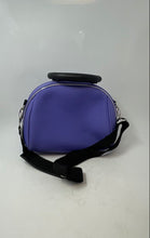 Load image into Gallery viewer, Luca Vergani Womens Purple Black Adjustable Strap Cosmetic Makeup Bag