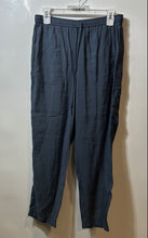Load image into Gallery viewer, Zara Womens Blue Elastic Waist Pockets Drawstring Ankle Pants Size M