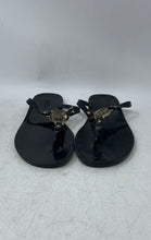 Load image into Gallery viewer, Michael Kors Womens MK Jelly Black Slip-On Flat Thong Sandals Size 10