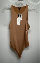 Load image into Gallery viewer, Express Womens Brown Sleeveless One-Piece Bodysuit Size Small With Tag