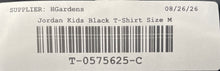Load image into Gallery viewer, Jordan Kids Black Short Sleeve Crew Neck Graphic Pullover T-Shirt Size M