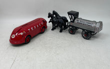 Load image into Gallery viewer, Lot Of 2 Pcs Texaco Collector Series Diecast Horse & Tanker Coin Bank Toys