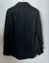Load image into Gallery viewer, Calvin Klein Mens Black Cotton Slim Fit Performance Non-Iron Dress Shirt Size 16