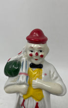 Load image into Gallery viewer, Vintage Porcelain Ceramic Hand-Painted Clown Holding Umbrella Statue Figurine