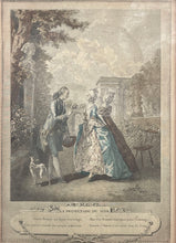 Load image into Gallery viewer, Sigmund Freudenberger Old Fashion Art Entitled La Promenade Du Soir Framed Print
