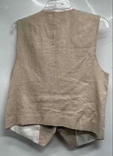 Load image into Gallery viewer, Zara Womens Beige Sleeveless Pockets Casual Button Front Vest Size Medium