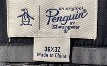 Load image into Gallery viewer, Penguin Mens Black Pockets Flat Front Straight Leg Ankle Pants Size 36X32