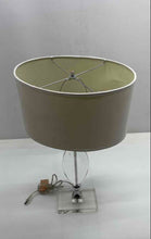 Load image into Gallery viewer, Clear Oval Base Rectangular Crystal Stand Home Lighting Table Glass Lamp