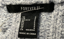 Load image into Gallery viewer, Forever 21 Womens Blue Knitted Long Sleeve 1/2 Zip Pullover Sweater Size S