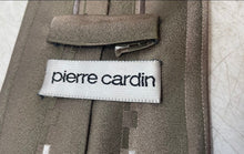 Load image into Gallery viewer, Pierre Cardin Mens Brown Printed Silk Keeper Loop Formal Designer Tie