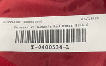 Load image into Gallery viewer, Forever 21 Womens Red Short Sleeve Back Zip Crew Neck Mini Dress Size Small