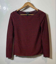 Load image into Gallery viewer, Authentic Giorgio Armani Womens Red Black Striped Long Sleeve T-Shirt Size 38