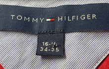 Load image into Gallery viewer, Tommy Hilfiger Mens Red Cotton Spread Collar Long Sleeve Dress Shirt Size 16 1/2