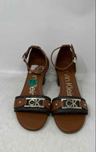 Load image into Gallery viewer, Calvin Klein Womens Nelissa Brown Designer Ankle Strap Sandals Size 7.5 M