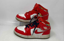 Load image into Gallery viewer, Nike Kids Air Jordan 1 Mid SE Red White Lace-Up Sneaker Shoes Size 7Y