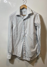 Load image into Gallery viewer, Authentic Valentino Mens Light Blue White Striped Cotton Dress Shirt Size EUR 39