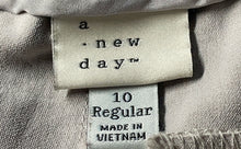 Load image into Gallery viewer, A New Day Womens Gray Pleated Front Pockets Straight Leg Dress Pants Size 10