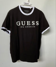 Load image into Gallery viewer, Guess Mens Black Graphic Print Crew Neck Short Sleeve Pullover T-Shirt Size L
