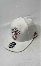 Load image into Gallery viewer, Adidas Mens White Miami Heat Embroidered Logo Basketball Snapback Cap One Size