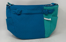 Load image into Gallery viewer, Vera Bradley Womens Green Blue Inner Pocket Adjustable Strap Shoulder Bag W/ Tag