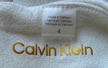 Load image into Gallery viewer, Calvin Klein Womens Beige Sleeveless Crew Neck Back Zipper Wrap Dress Size 4